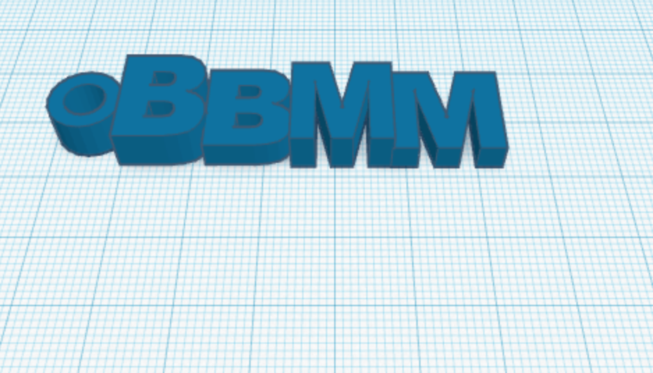 3D blue text with a circle followed by BBMM in a blue grid